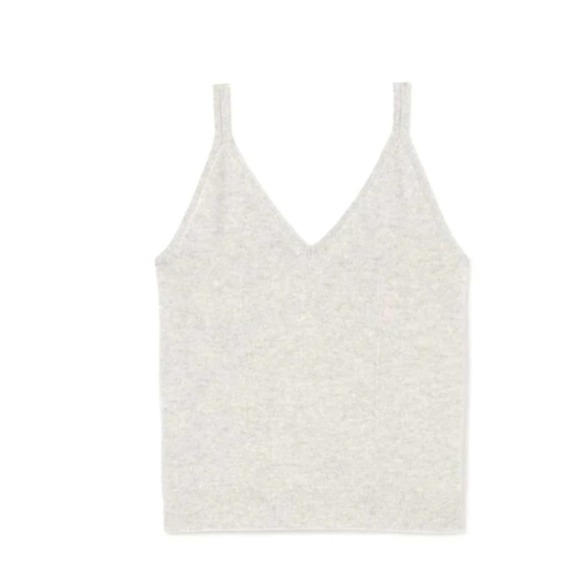 NWT Club Monaco Signature 100% Cashmere Transitional Tank Chalk Heather Size XL - Picture 4 of 11